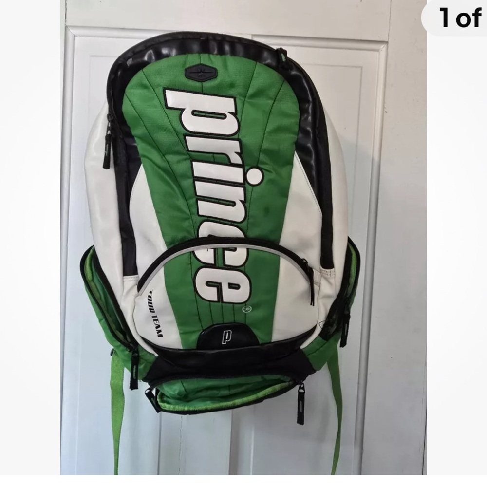 Prince Green and White Backpack